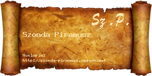 Szonda Piramusz névjegykártya